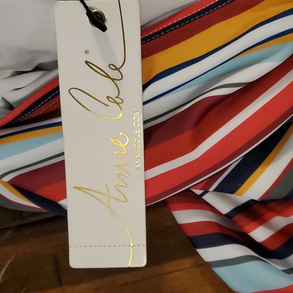 Anne Cole Multi-Colored One Piece Swimsuit Adjustable Straps Size 22W - Picture 6 of 7